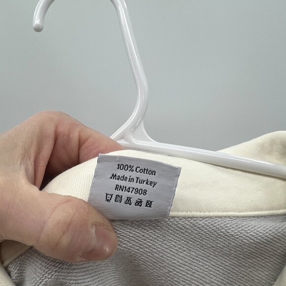 Outdoor Voice Blue Ivory Boxy Cropped Quarter Zip Sweatshirt Women's Small - Picture 8 of 8